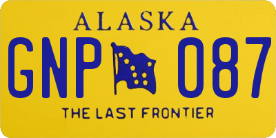 AK license plate GNP087