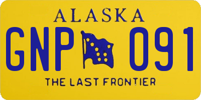 AK license plate GNP091
