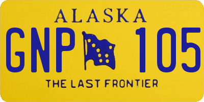 AK license plate GNP105