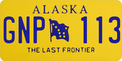 AK license plate GNP113