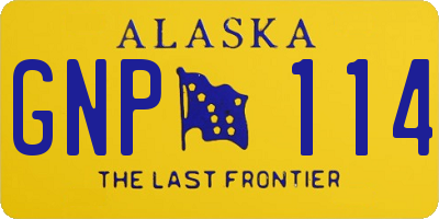 AK license plate GNP114