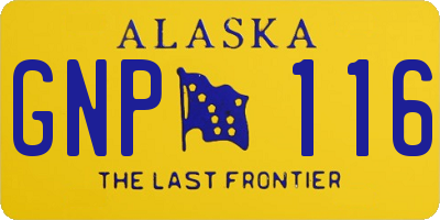 AK license plate GNP116