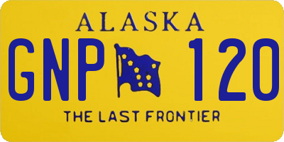 AK license plate GNP120