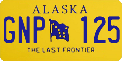 AK license plate GNP125