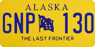 AK license plate GNP130
