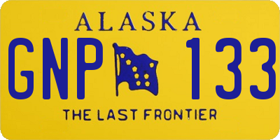 AK license plate GNP133