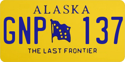AK license plate GNP137