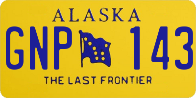 AK license plate GNP143