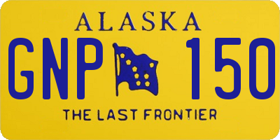AK license plate GNP150