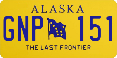 AK license plate GNP151