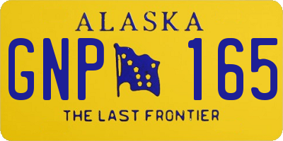 AK license plate GNP165