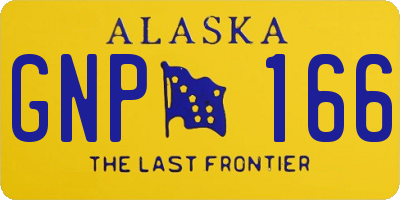 AK license plate GNP166