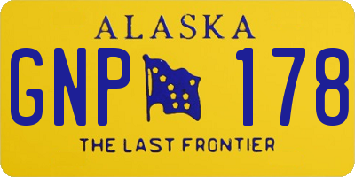 AK license plate GNP178
