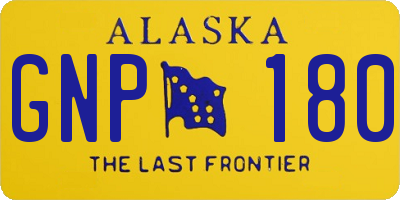 AK license plate GNP180
