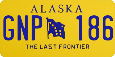 AK license plate GNP186