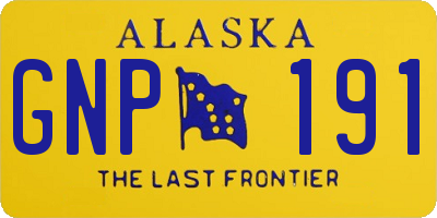 AK license plate GNP191