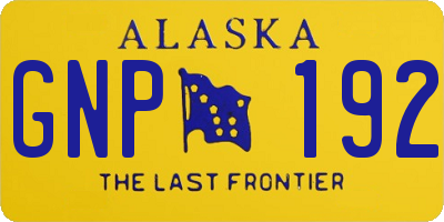 AK license plate GNP192