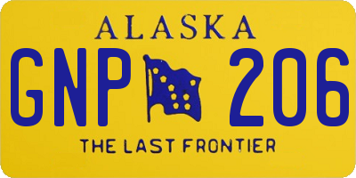 AK license plate GNP206