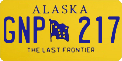 AK license plate GNP217