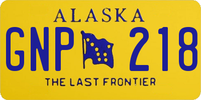 AK license plate GNP218