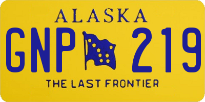 AK license plate GNP219