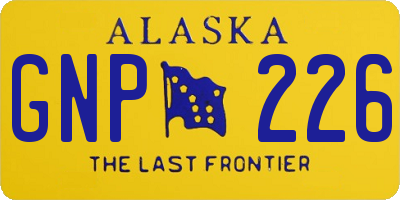 AK license plate GNP226