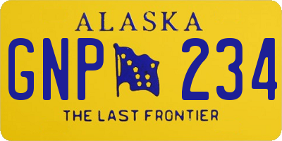 AK license plate GNP234