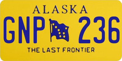 AK license plate GNP236