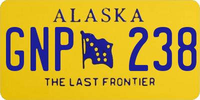 AK license plate GNP238