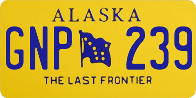 AK license plate GNP239
