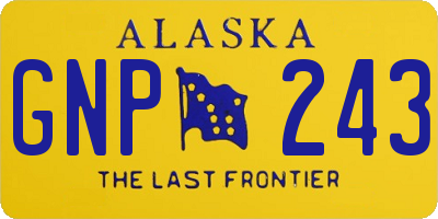 AK license plate GNP243