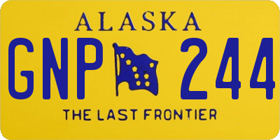 AK license plate GNP244