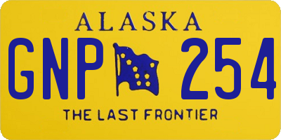 AK license plate GNP254