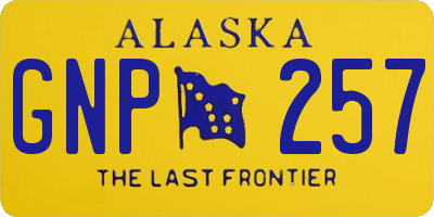 AK license plate GNP257