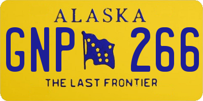 AK license plate GNP266