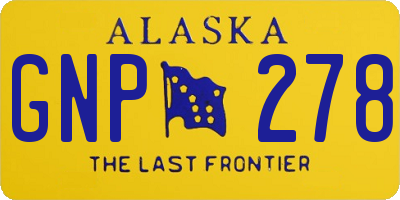 AK license plate GNP278