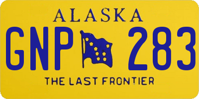 AK license plate GNP283