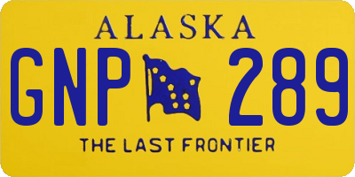 AK license plate GNP289