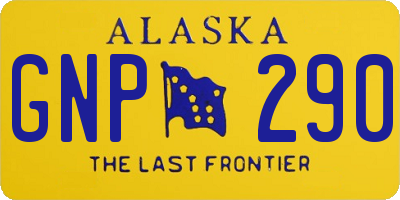 AK license plate GNP290