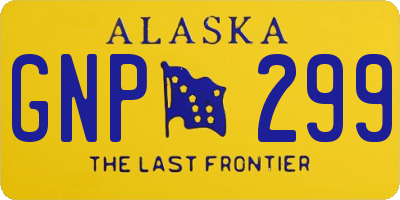 AK license plate GNP299