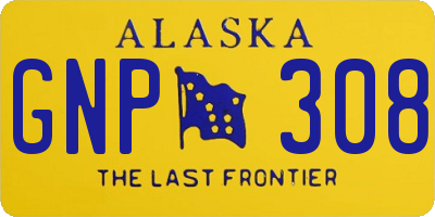 AK license plate GNP308