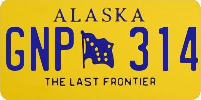 AK license plate GNP314