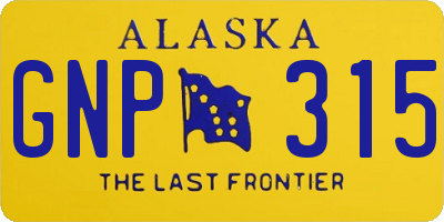 AK license plate GNP315