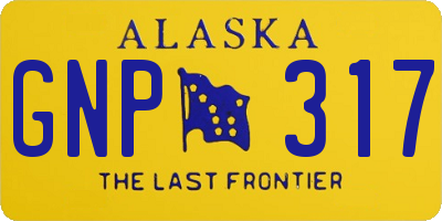 AK license plate GNP317