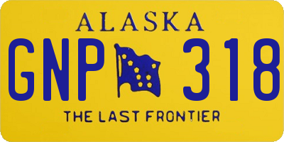 AK license plate GNP318