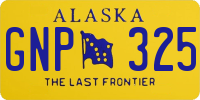 AK license plate GNP325
