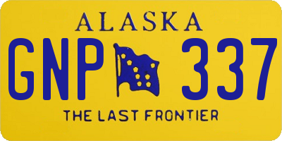 AK license plate GNP337