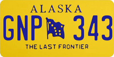 AK license plate GNP343