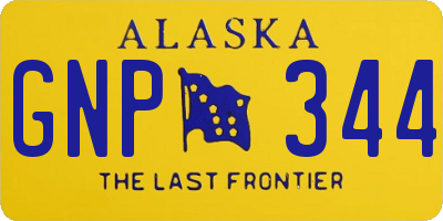 AK license plate GNP344