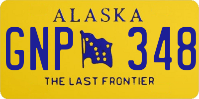 AK license plate GNP348
